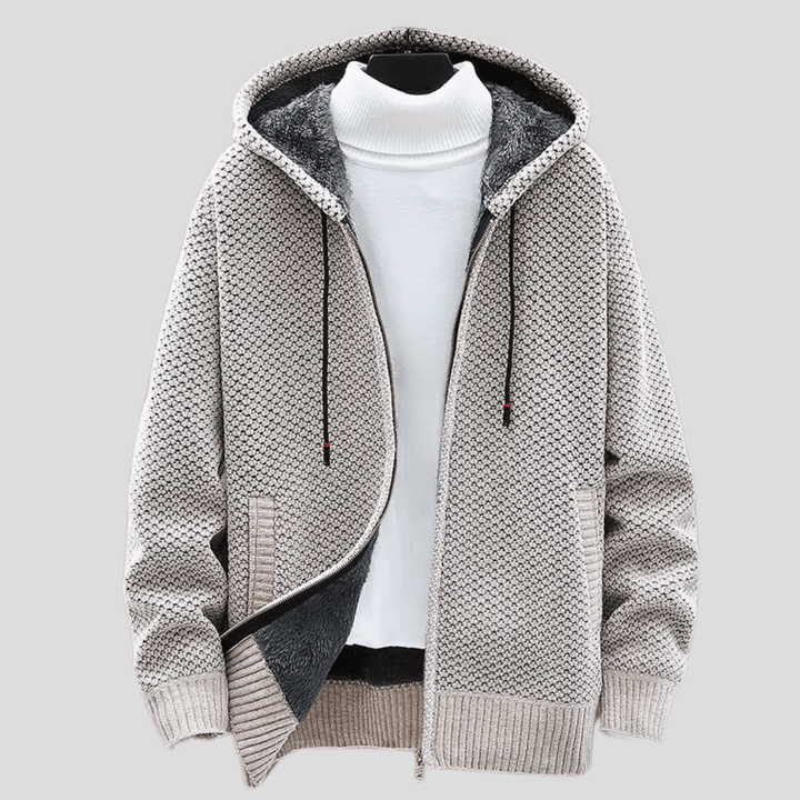 Henrik™ – Hoodie in maglia con fodera in pile