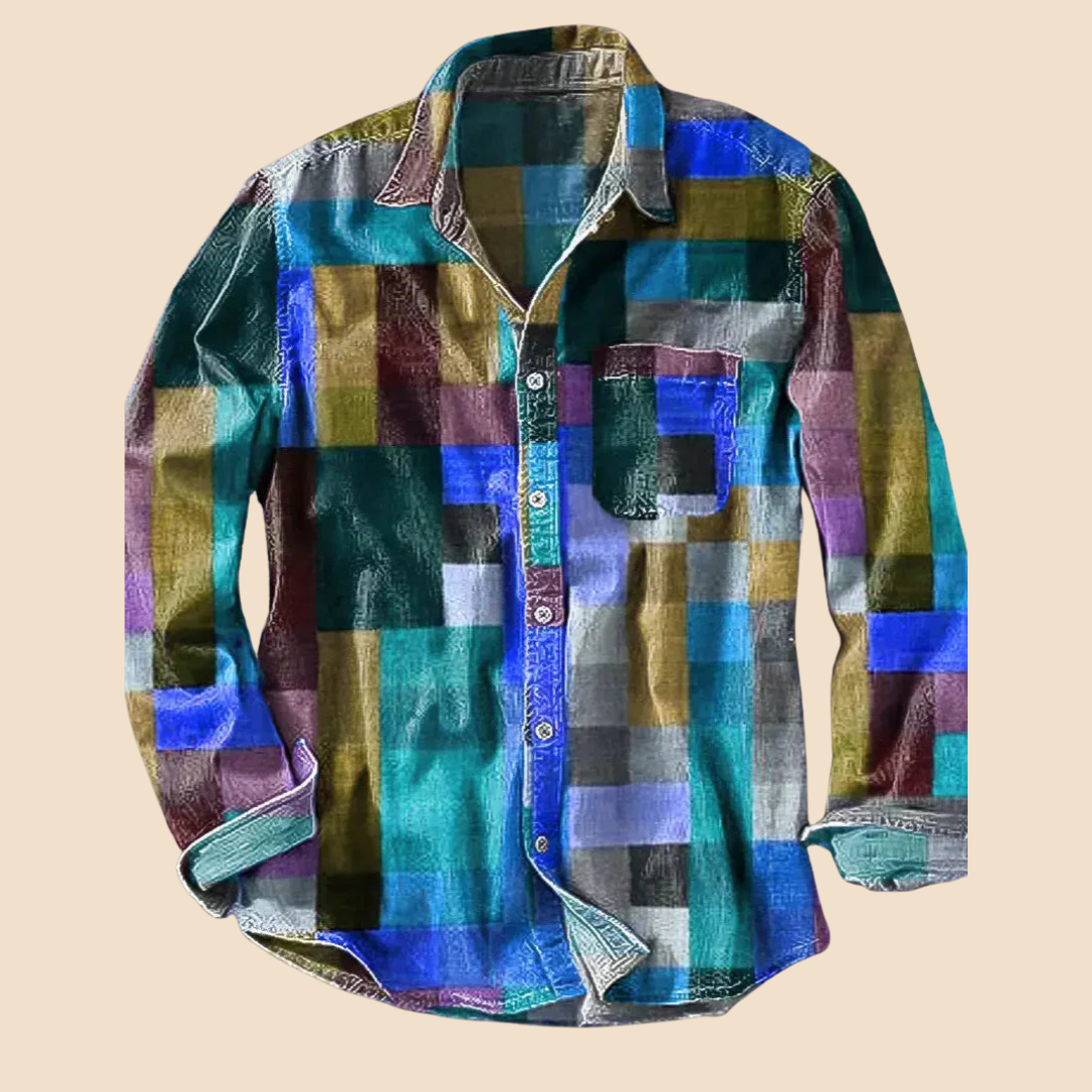 Colorado™ – Camicia vintage multicolore a maniche lunghe