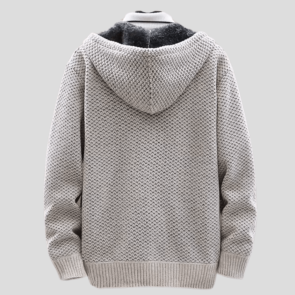 Henrik™ – Hoodie in maglia con fodera in pile