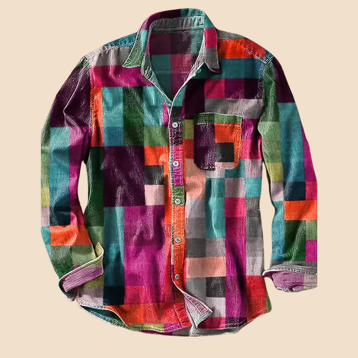 Colorado™ – Camicia vintage multicolore a maniche lunghe
