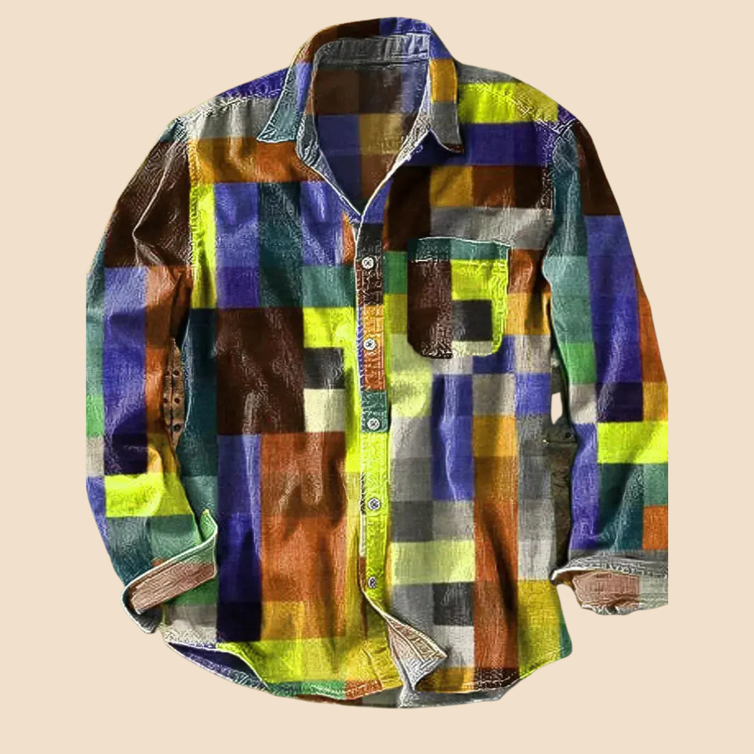 Colorado™ – Camicia vintage multicolore a maniche lunghe