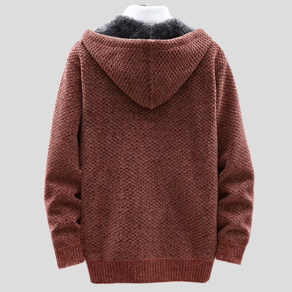 Henrik™ – Hoodie in maglia con fodera in pile