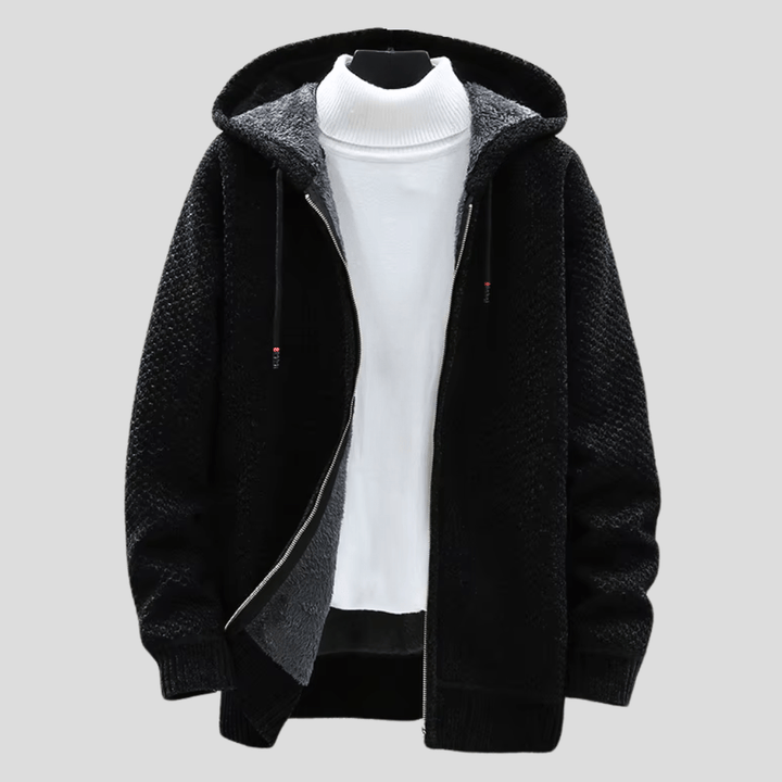 Henrik™ – Hoodie in maglia con fodera in pile