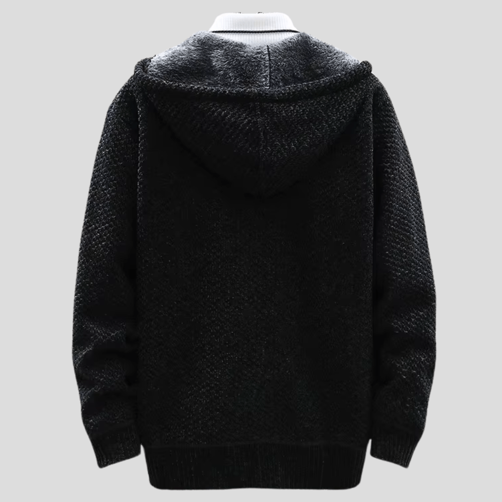Henrik™ – Hoodie in maglia con fodera in pile