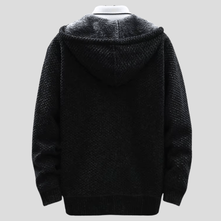 Henrik™ – Hoodie in maglia con fodera in pile