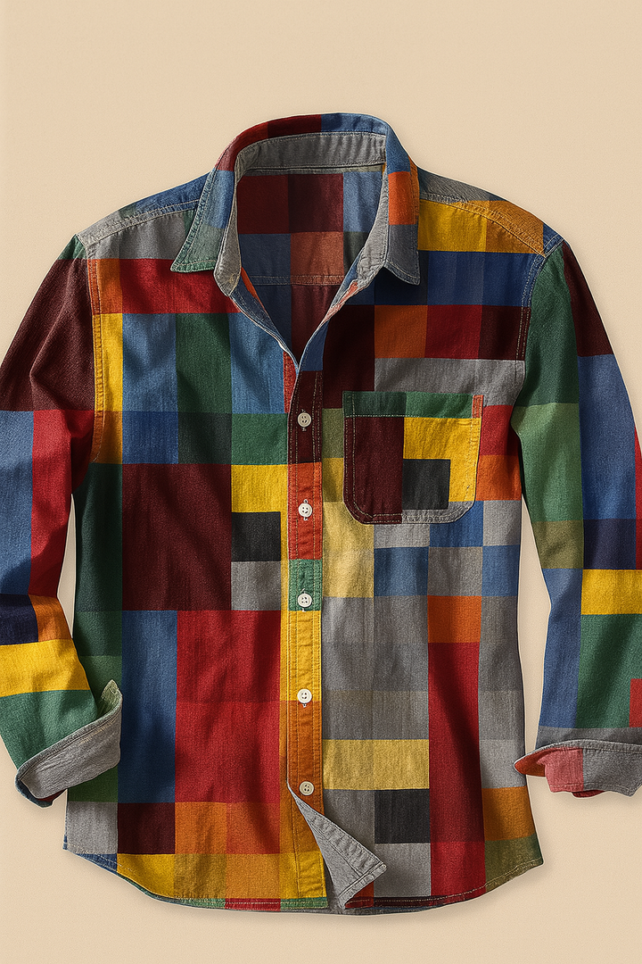 Colorado™ – Camicia vintage multicolore a maniche lunghe