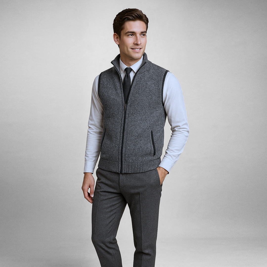 Marceli™ – Gilet senza maniche con zip in maglia premium