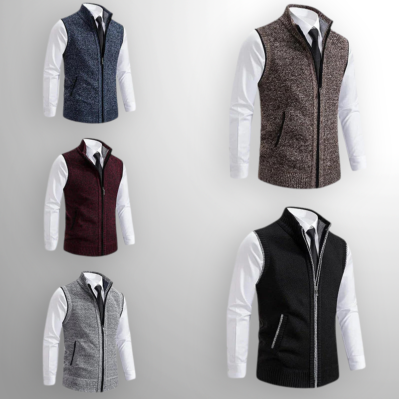 Marceli™ – Gilet senza maniche con zip in maglia premium